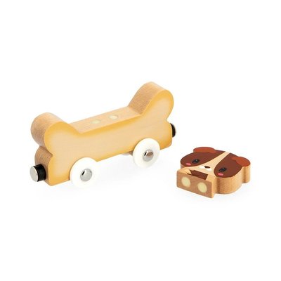 Jouets - Garages, Voitures et Circuits pour Enfant - Véhicule animaux en bois magnétique