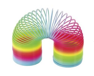 Jouets - Jouets à Pousser, à Tirer - Ressort arc-en-ciel - Spirale