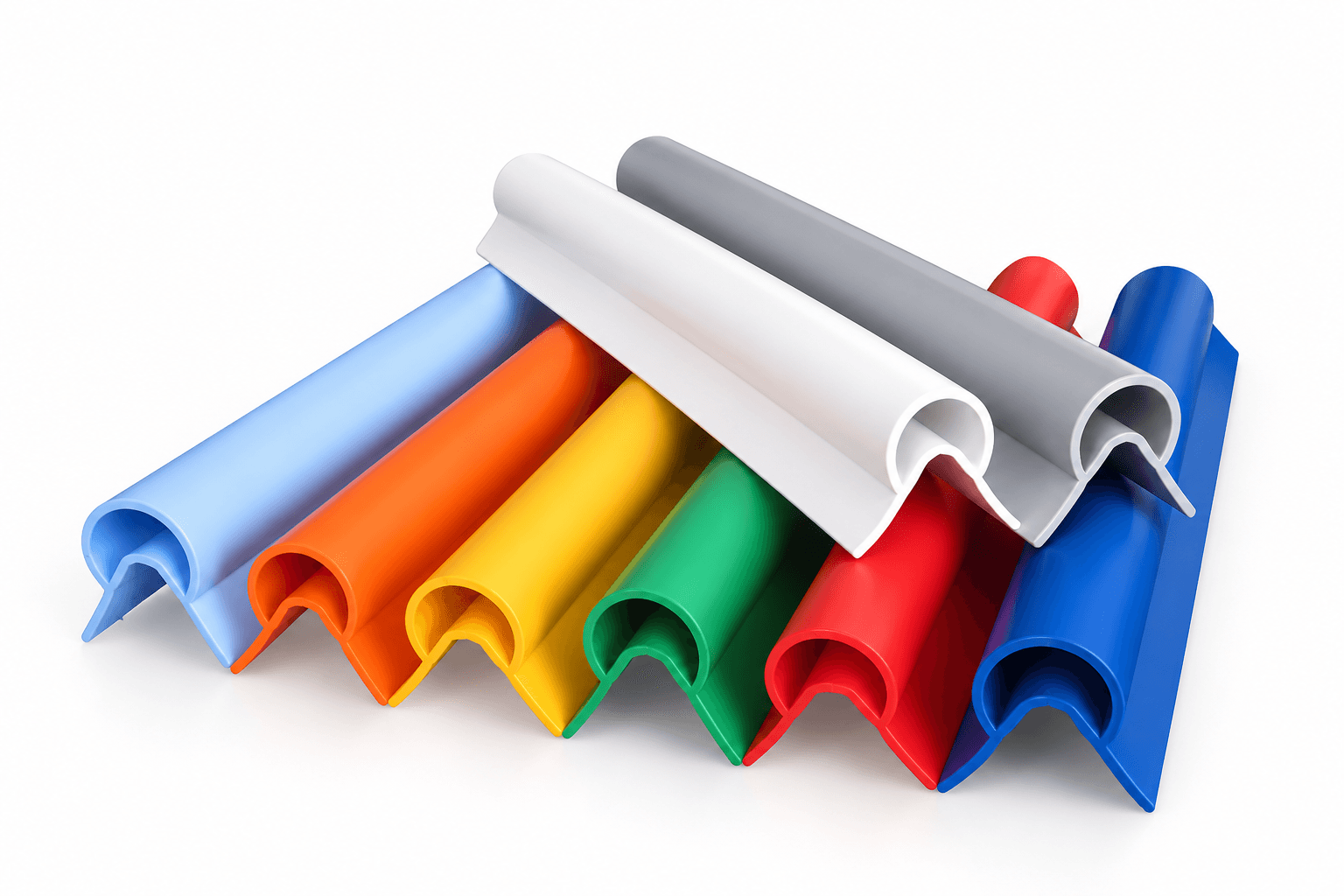 Protection d'angle PVC 4 x 4 x 100 cm Gris