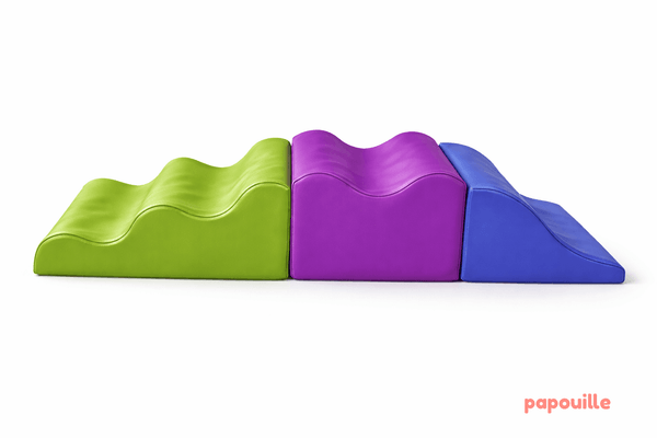 Motricité - Parcours de Motricité Crèche - Kit vague a petit pas 3 modules en mousse pvc v2