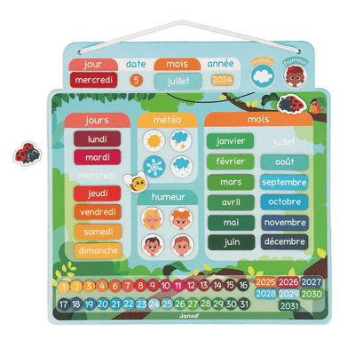 Jeux - Jeux Éducatifs et Puzzle - Calendrier magnétique - Français