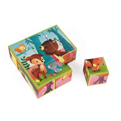 Jeux - Jeux Éducatifs et Puzzle - Kubkid - animaux de la forêt - 9 cubes