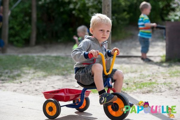 Jeux - Tricycles, Trotinette et Vélos - Tricycle maternelle avec benne mini viking bleu