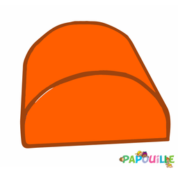 Motricité - Module de Motricité Bébé - Module bloc demi 1/2 rond en mousse pvc h.23cm orange
