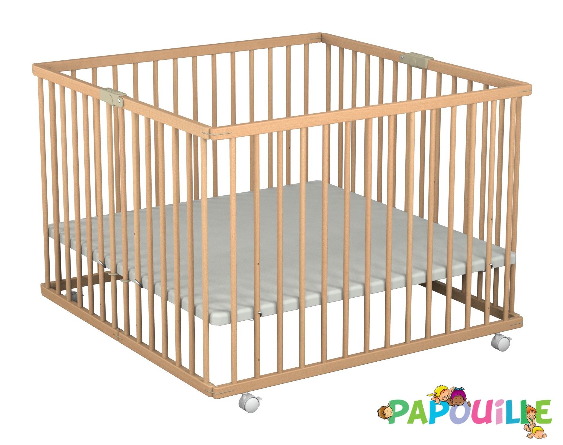 Parc Enfant Pliant Xl Hetre Reglable 3 Hauteurs Top Creches Papouille