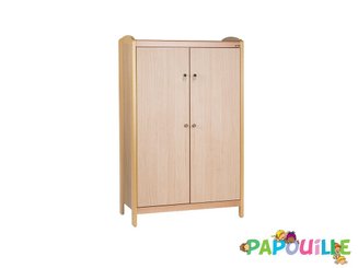Mobilier - Meuble de rangement scolaire - Armoire 2 portes naturel