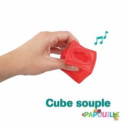 Jouets - Jouets à Empiler ou à Encastrer - Cubes souples emboîtables texturés et colorés lot de 9