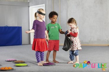 Motricité - Eveil Sensoriels et Tactiles - 10 disques tactiles pour parcours équilibre de motricité