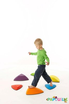 Jeux - Bascules et Équilibre - Gonge 6 pierres de rivière équilibre enfants