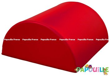 Motricité - Module de Motricité Bébé - Module bloc demi 1/2 rond en mousse pvc h.23cm rouge