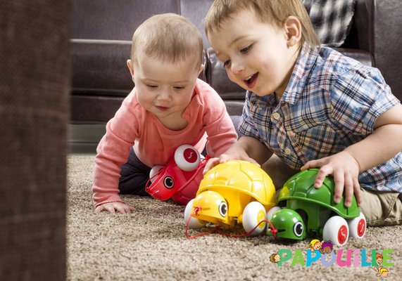Jouets - Jouets à Pousser, à Tirer - Animal à tirer la tortue Francine viking toys