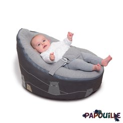 De Transat Pouf Bebe Doomoo Bear Grey Babymoov Papouille