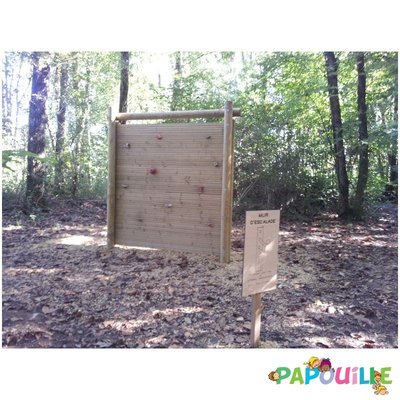 Mobilier - Aire de jeux et structure extérieure - Mur d'escalade en bois 2 faces extérieur