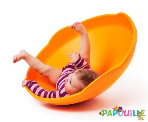 Jeux - Bascules et Équilibre - Toupie mini top gonge géante mandarine