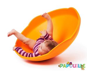 Jeux - Bascules et Équilibre - Toupie mini top gonge géante mandarine