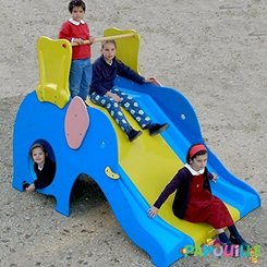 Mobilier - Aire de jeux et structure extérieure - Toboggan extérieur éléphant bleu