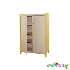 Mobilier - Meuble de rangement scolaire - Armoire 2 portes naturel