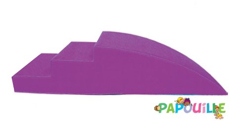 Motricité - Module de Motricité Bébé - Module petit toboggan incurve 3 marches en mousse pvc h.23 groix