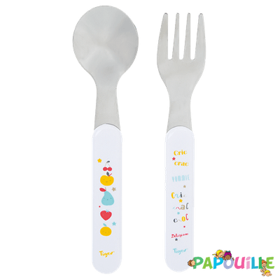 Repas - Couverts Enfant, Adulte - Set de 2 couverts inox 2eme age