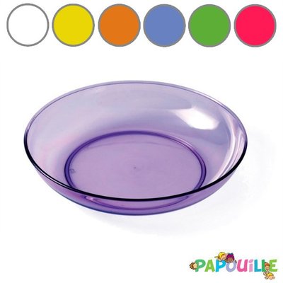 Assiette creuse Copolyester Transparente rouge - Plastorex | Achetez sur  Everykid.com