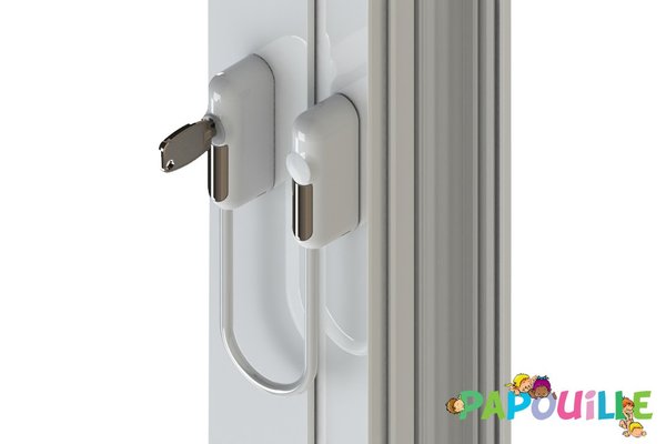 Médical et Prévention - Protection et Sécurité - Entrebâilleur de fenêtre avec sécurité à câble