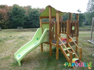 Mobilier - Aire de jeux et structure extérieure - Aire de jeu enfant extérieur baby toboggan avec bac à balles