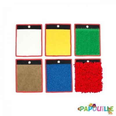 Motricité - Eveil Sensoriels et Tactiles - Dalles tapis sensorielles lot de 6