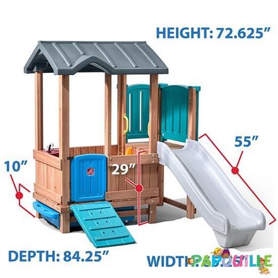 Mobilier - Cabane enfant - Cabane aventure et toboggan step2 - EN71