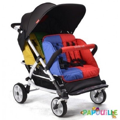 poussette quadruple familidoo