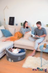 De Transat Pouf Bebe Doomoo Bear Grey Babymoov Papouille