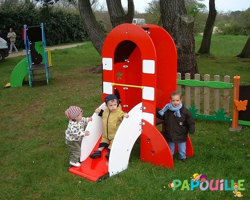Mobilier - Aire de jeux et structure extérieure - Toboggan jeu extérieur pour enfant en bois fusée