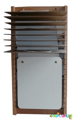 Mobilier - Chevalets et Miroirs  - Sèche dessins mural en bois 15 plaques