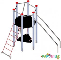 Mobilier - Aire de jeux et structure extérieure - Tour de jeu extérieur avec filet d'escalade
