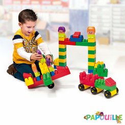 Jouets - Jeux de Construction - Bloc de construction en plastique 96 pièces