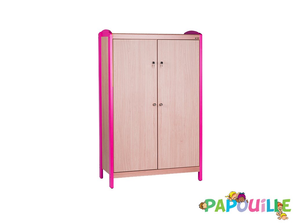 Armoire 2 portes framboise