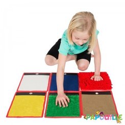 Motricité - Eveil Sensoriels et Tactiles - Dalles tapis sensorielles lot de 6