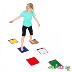 Motricité - Eveil Sensoriels et Tactiles - Dalles tapis sensorielles lot de 6