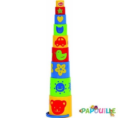 Jouets - Jouets à Empiler ou à Encastrer - 9 gobelets gigognes