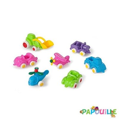 Jouets - Garages, Voitures et Circuits pour Enfant - DE // Lot de 7 mini engins flexi