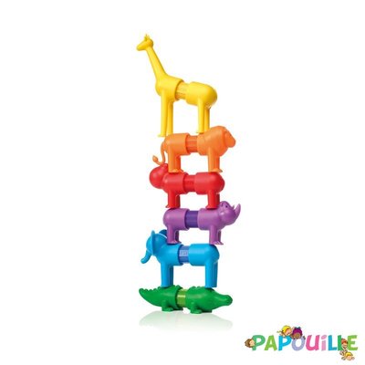 Jouets - Jeux de Construction - Mes 6 animaux safari magnétiques