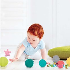 Motricité - Eveil Sensoriels et Tactiles - Lot de 8 balles sensorielles