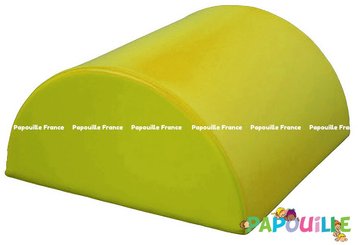 Motricité - Module de Motricité Bébé - Module bloc demi 1/2 rond en mousse pvc h.23cm jaune