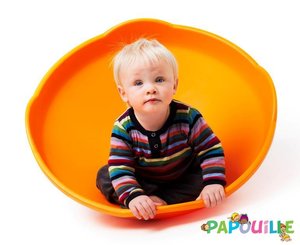 Jeux - Bascules et Équilibre - DE // Toupie mini top gonge géante mandarine