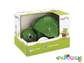 Jouets - Jouets à Pousser, à Tirer - DE // Animal à tirer la tortue Francine viking toys