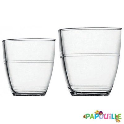 Repas - Verre et Gobelets Enfants - Lot de 6 gobelets duralex en verre trempé 16cl empilable