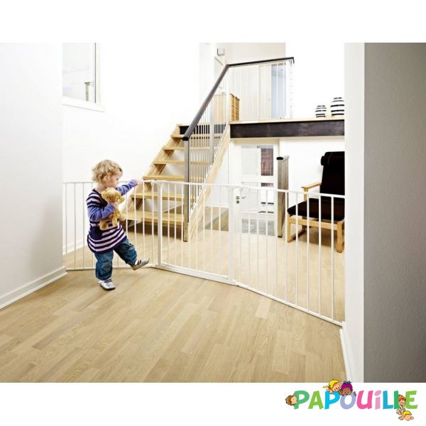 Barrière de sécurité modulable 3 sections 90cm à 223cm flex l