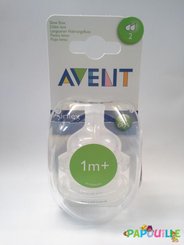 Repas - Tétine et Sucette - 2 tétines bébé débit lent air flex 1 mois +