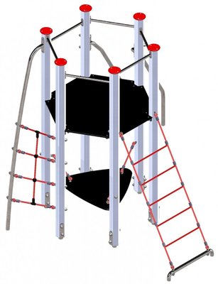 Mobilier - Aire de jeux et structure extérieure - Tour de jeu extérieur avec filet d'escalade