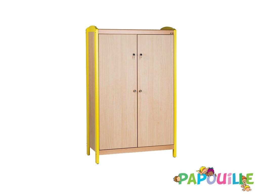 Armoire 2 portes jaune