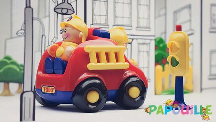Jouets - Garages, Voitures et Circuits pour Enfant - Camion de pompier avec 2 figurines de pompier